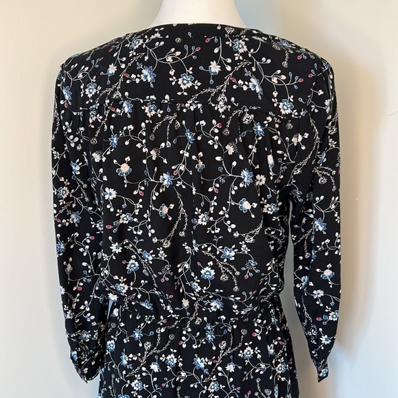 Ann Taylor Loft Floral Long Sleeve Dress Size M - Picture 7 of 11